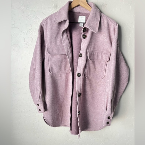 H&M shirt Shacket jacket pink small bloggers favorite - Picture 7 of 12